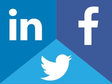 Facebook, LinkedIn, and Twitter