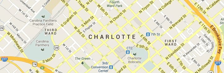 charlotte nc map