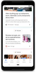 Google discover Mobile